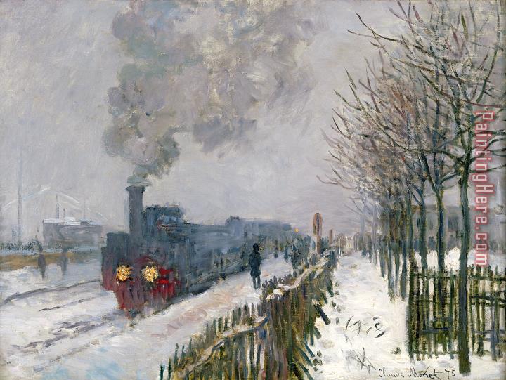 Claude Monet Train in the Snow or The Locomotive